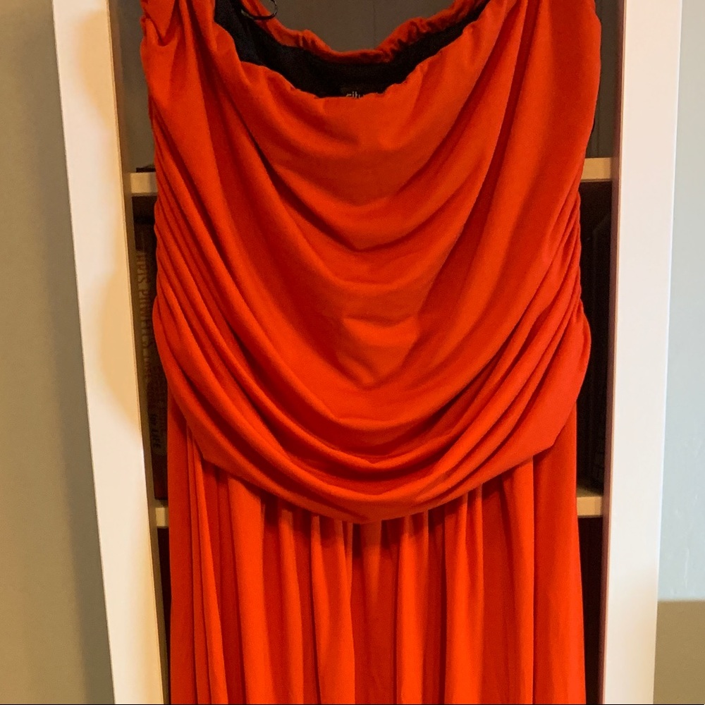 City Chic Orange maxi dress size L 20